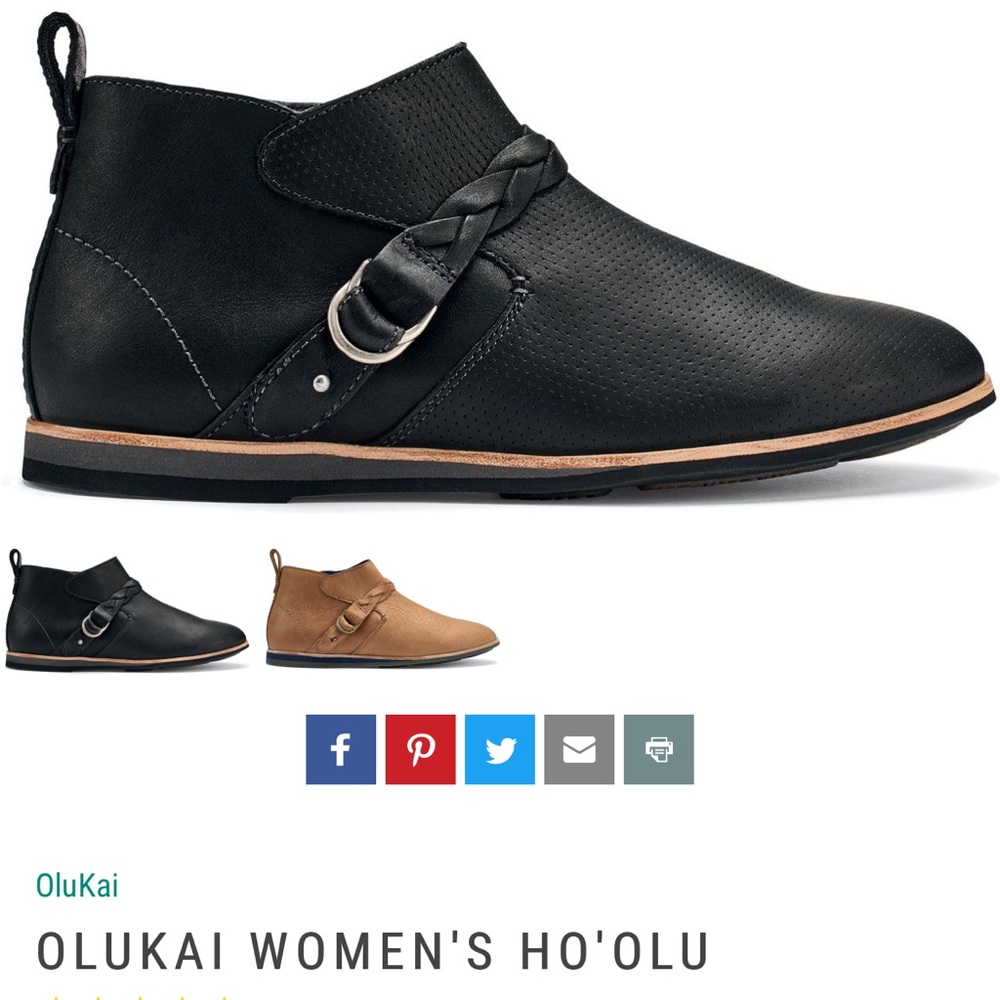 Olukai Black Booties!
